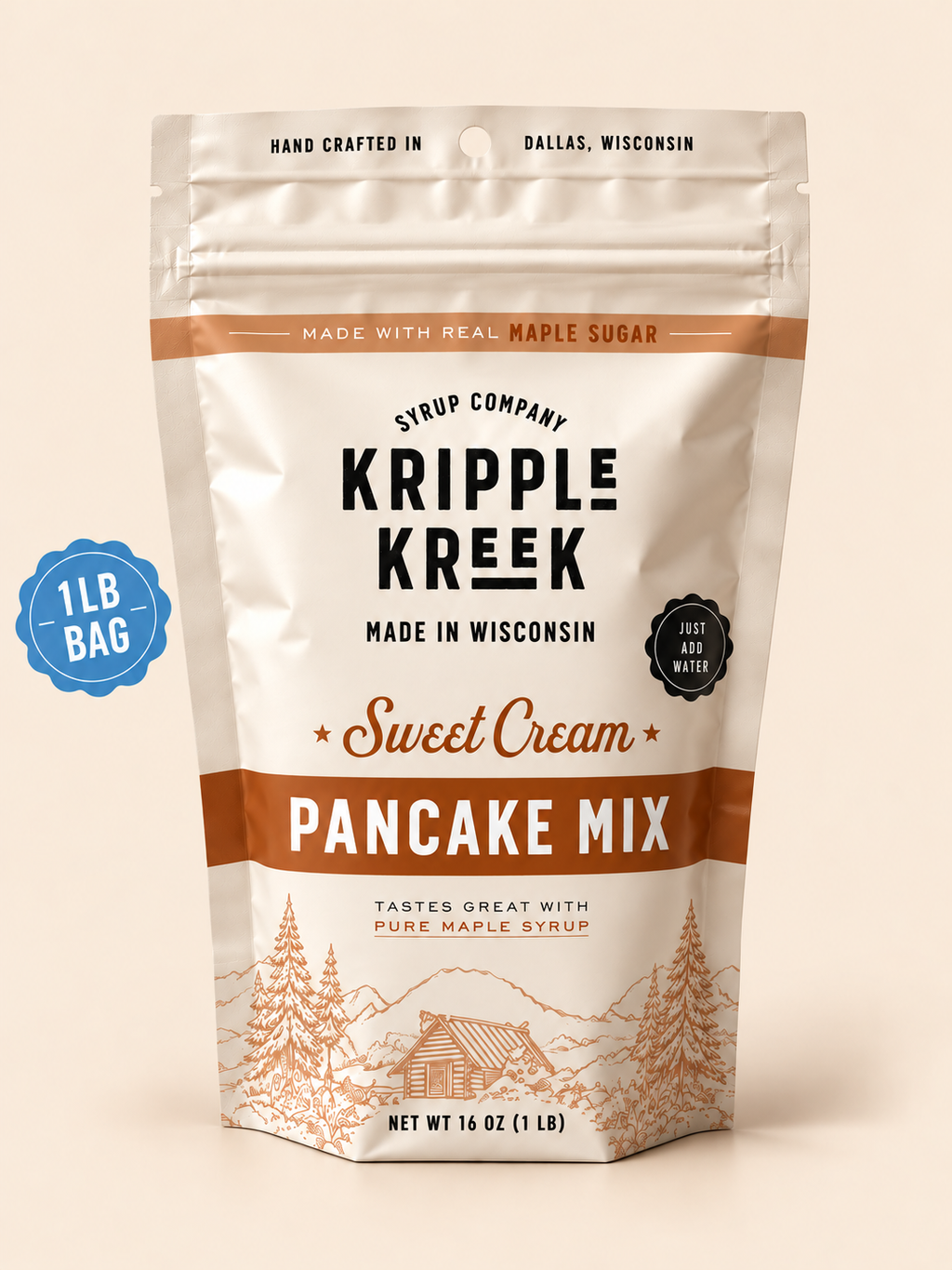Sweet Cream Pancake Mix- 1lb Bag Case of 12