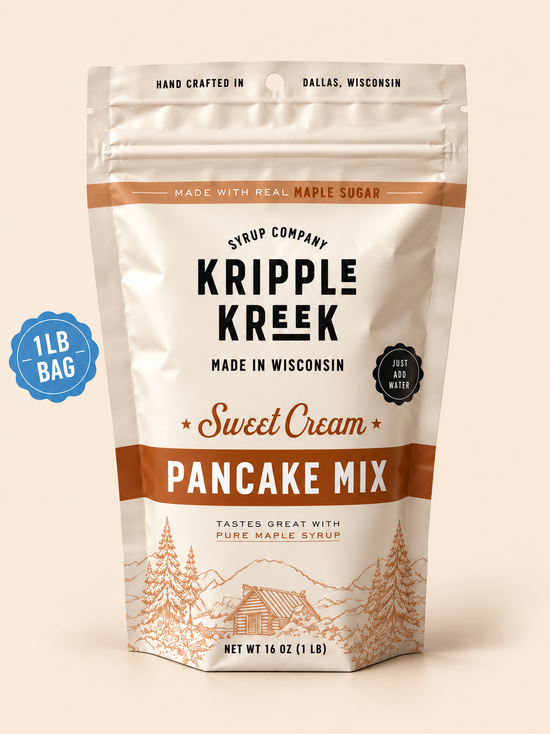 Sweet Cream Pancake Mix- 1lb Bag Case of 12